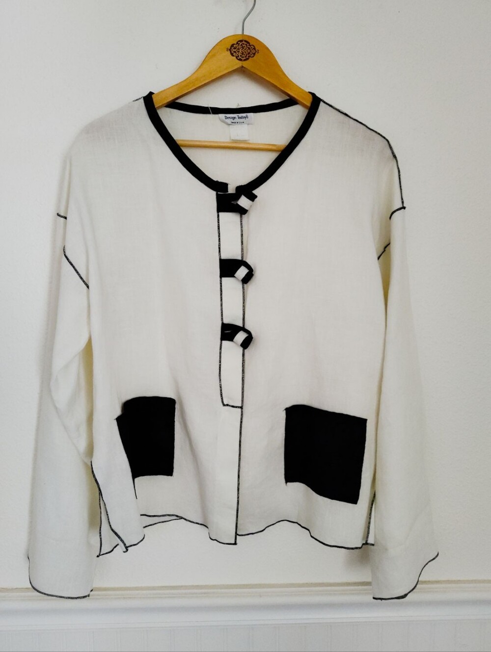 90's Design Todays Women's Oversize Small / Medium Linen Look Blazer/ Jacket